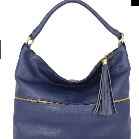 Onna Ehrlich Dark Navy Leather Shoulder Bag - Picture 16 of 16